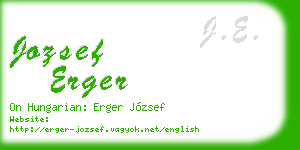 jozsef erger business card